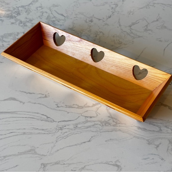 Other - Vintage Classic Swedish Wooden Heart Tray. Rectangle. Made in Sweden.